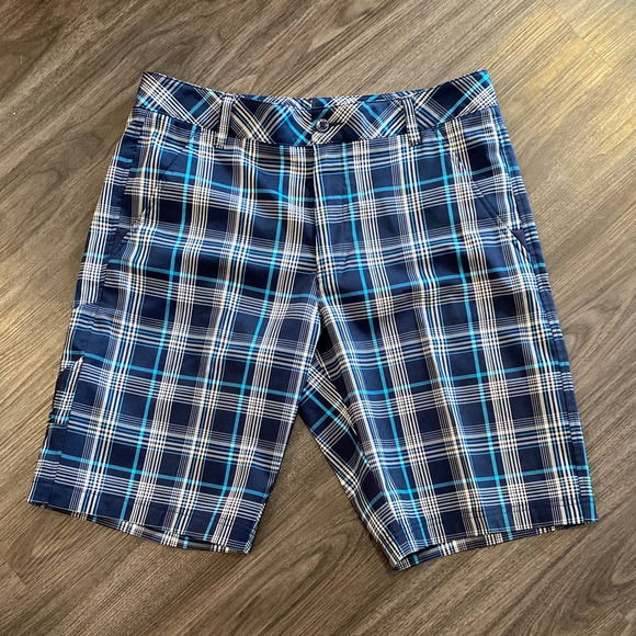 FILA SPORT Blue Gray Plaid Golf Shorts - 32 - Picture 1 of 5